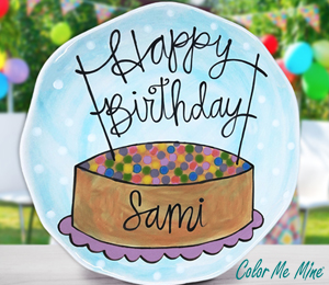 Palo Alto Color Me Mine Birthday Plate