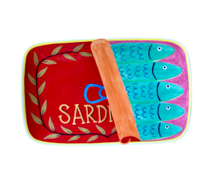 Palo Alto Color Me Mine Sardines Dinner Plate