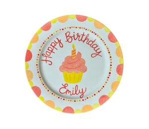 Palo Alto Color Me Mine Birthday Cupcake Plate